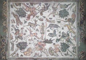 Worcester Jachtscène (mozaïek) door Roman Roman